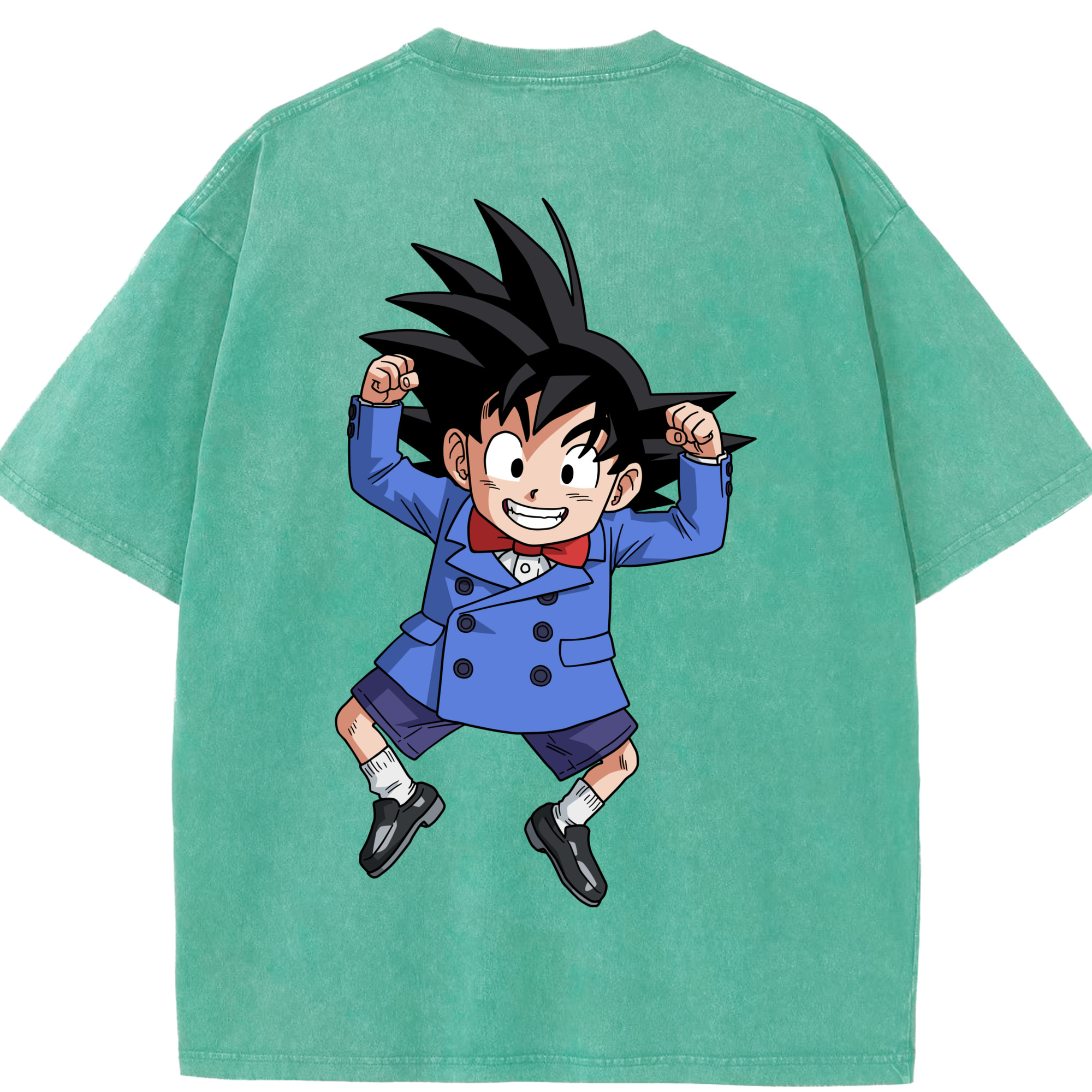 （画像用） ドラゴンボール 孫悟空（そん ごくう）Son Goku カカロット DRAGON BALL Kakarotto 綿100% ヴィンテージ風 半袖Tシャツ（背面プリント）